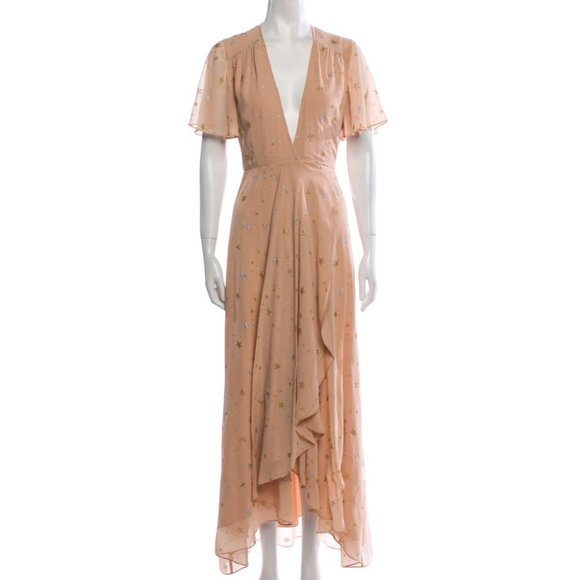 Privacy Please Krause Star Print Maxi Dress in Blush - Size XS - Picture 3 of 7
